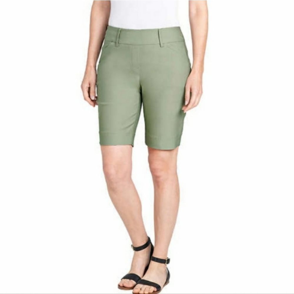 NEW Hilary Radley Ladies Bermuda Shorts Green Sage Olive Womens  XL